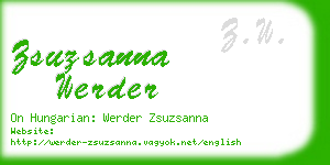 zsuzsanna werder business card